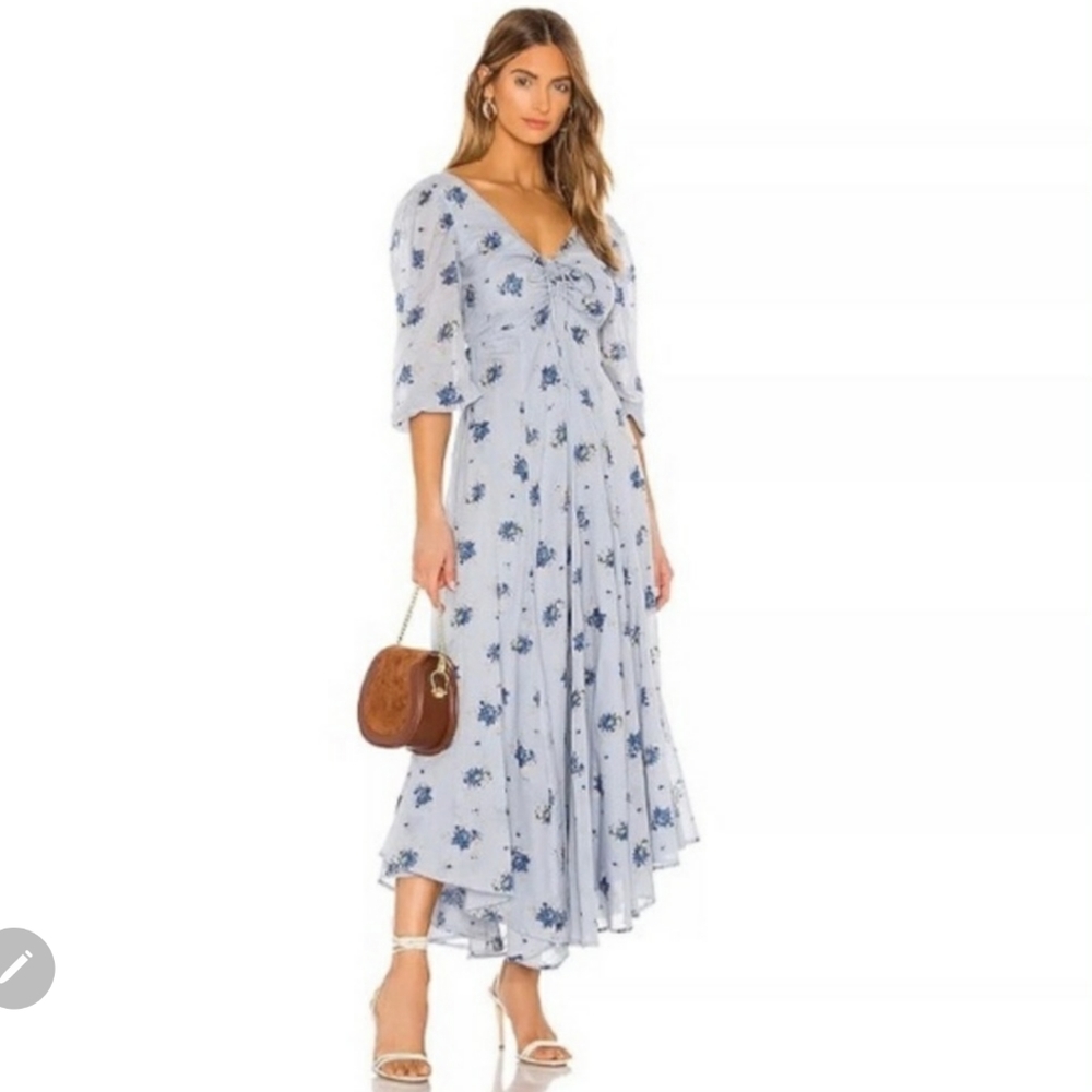 **1 Size 4 Left!!***Free People Sea Glass Midi Dress - 4 - Picture 15 of 15